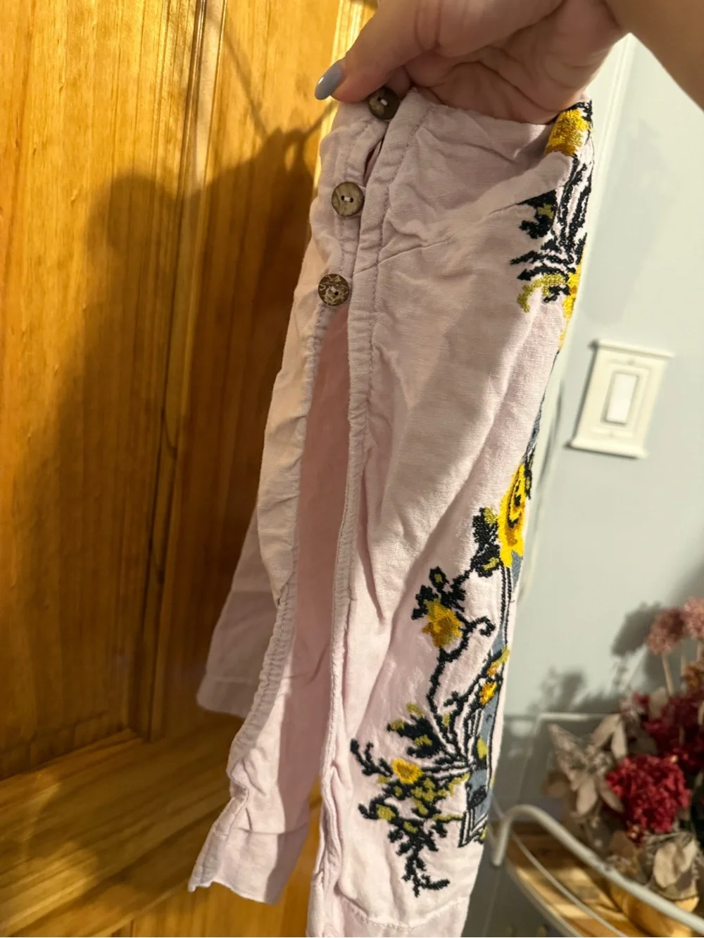 Free People Pale Lilac Linen Tank Top and Pants